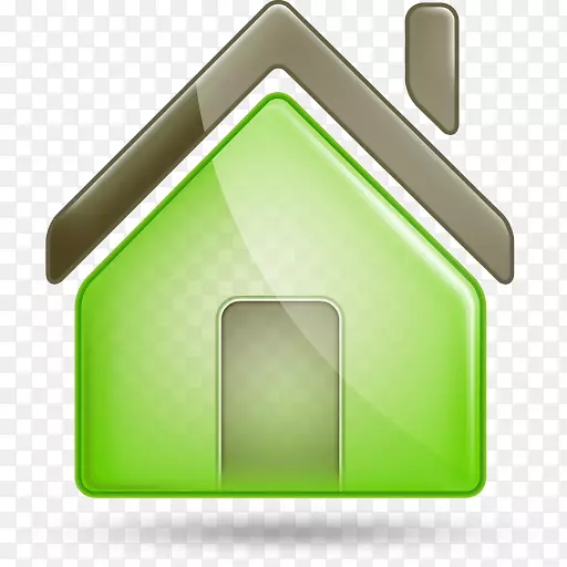 绿色家庭电脑图标