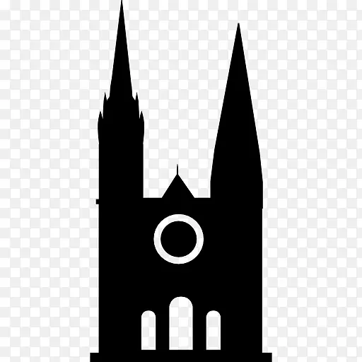 夏特尔斯大教堂计算机图标.大教堂