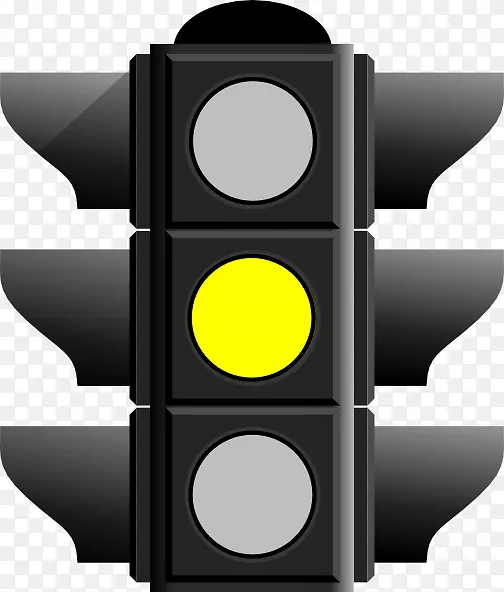 公路代码交通灯黄色剪贴画-黄灯
