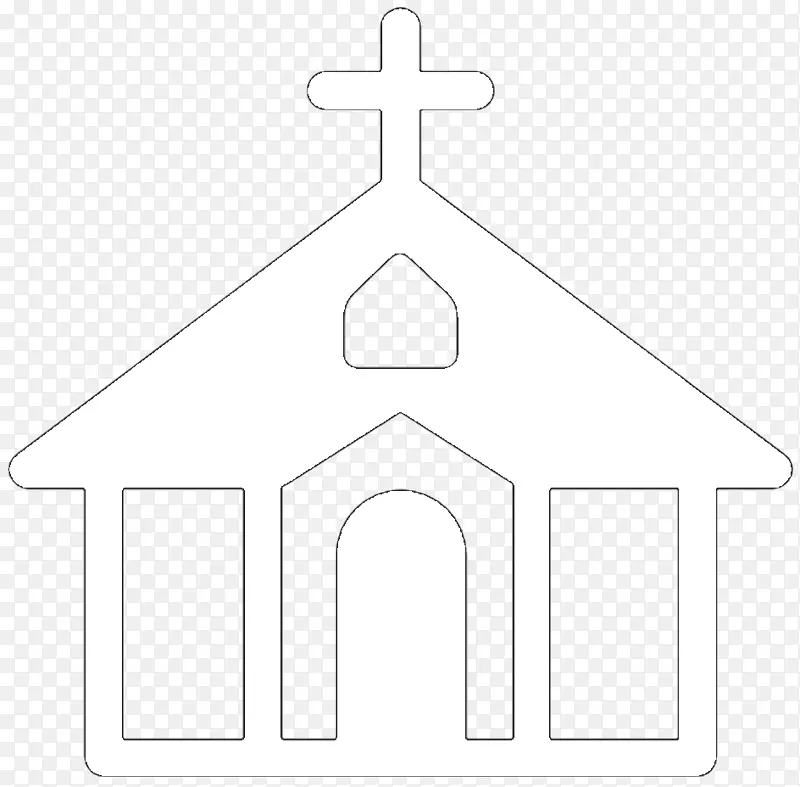 白线艺术图案-教堂