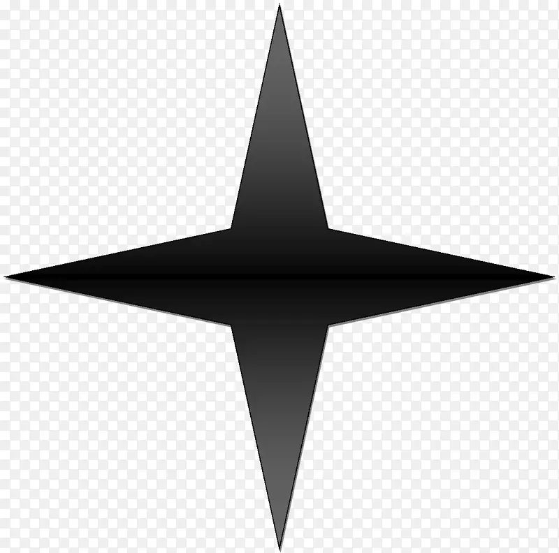 艺术与文化中的五角星符号星多边形-黑色星