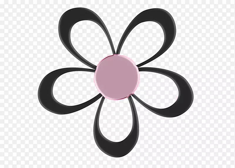 粉红插花艺术-花黑色
