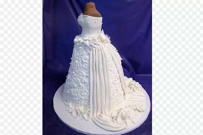 婚礼蛋糕，糖霜&完美的蛋糕，婚纱-新娘淋浴