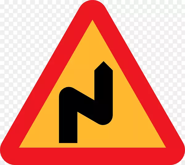 交通标志道路警告标志-字形