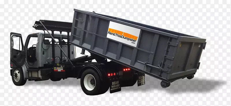 垃圾箱废物处理公司滚下自卸车