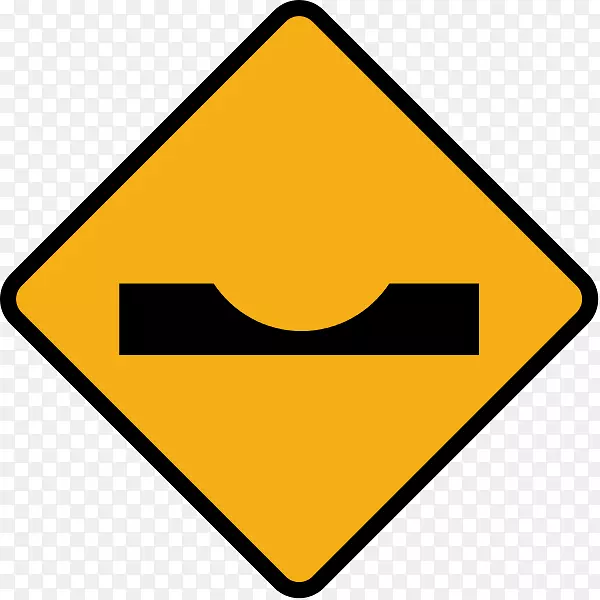 交通标志道路警告标志钻石-凹陷