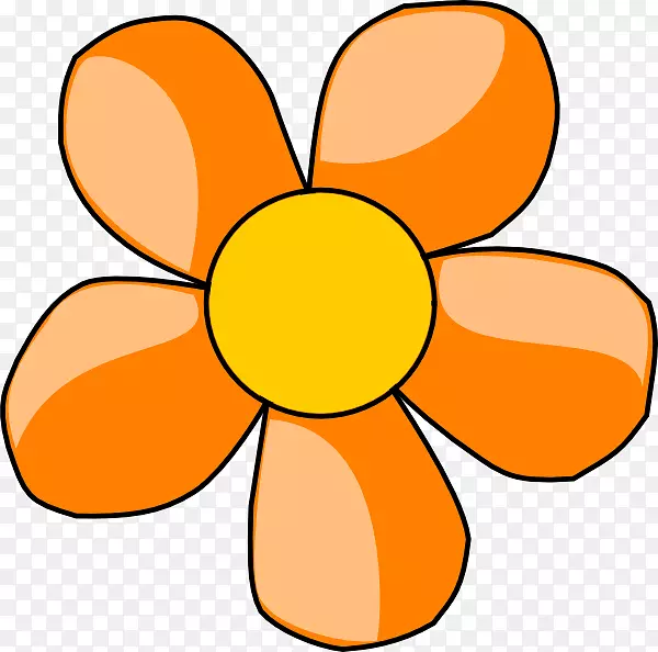 绿花电脑图标剪贴画橙色花