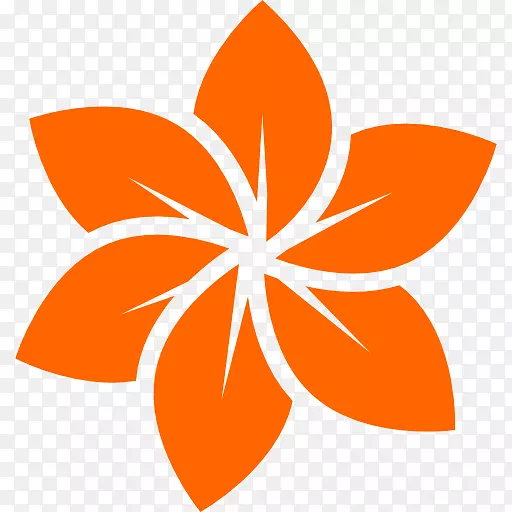 花电脑图标剪贴画橙色花