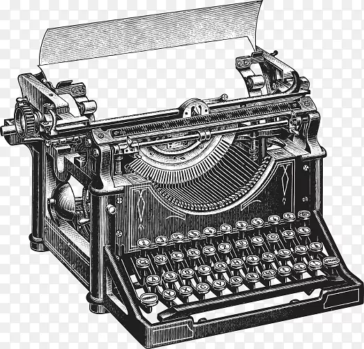 打字机老式服装绘图.打字机