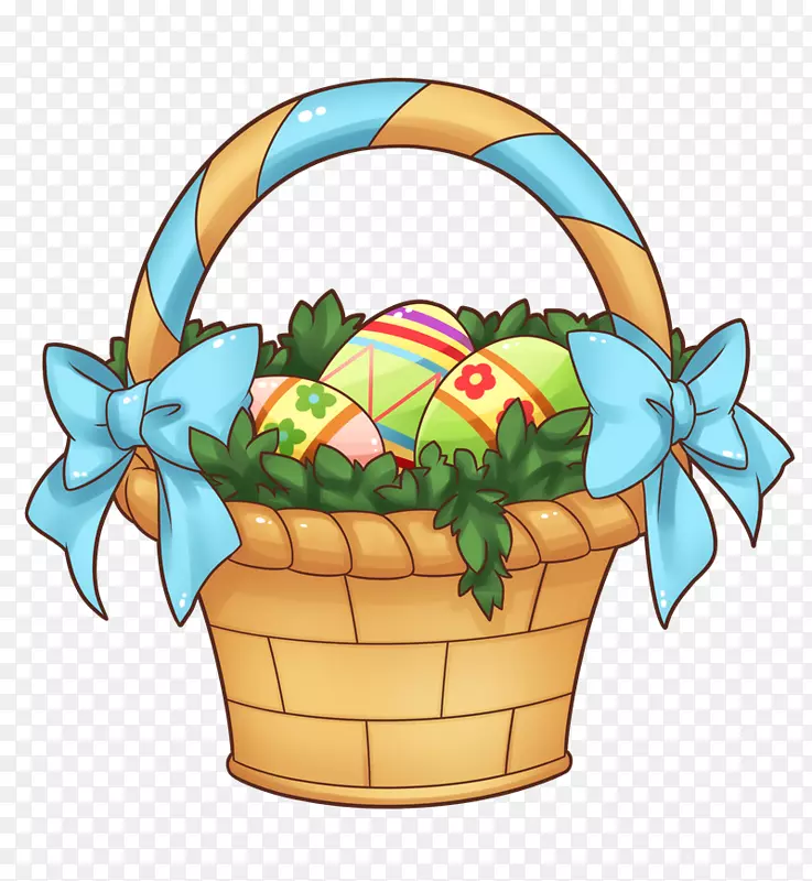 复活节兔子复活节篮子剪贴画-复活节篮子