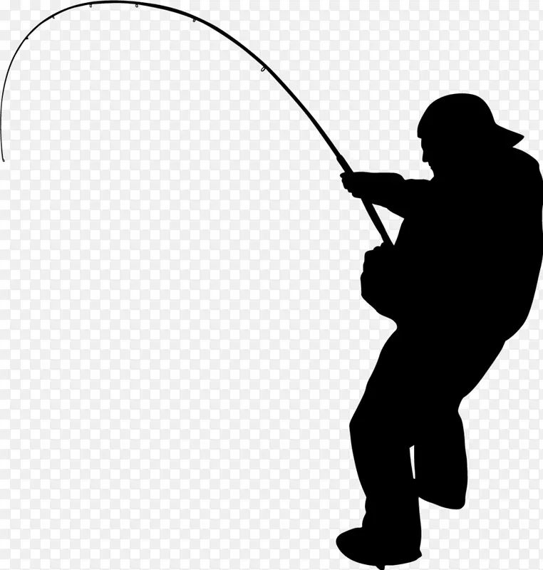 钓鱼剪影渔民剪辑艺术-钓鱼