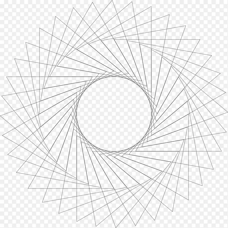 圆画线角单色几何线