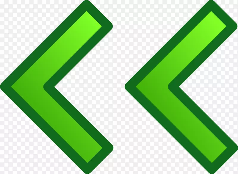绿色箭头电脑图标剪贴画左箭头