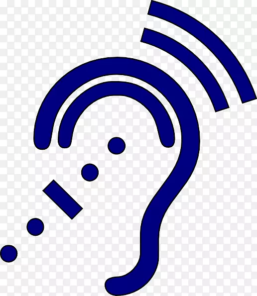 助听器听力损失剪贴画蓝色技术