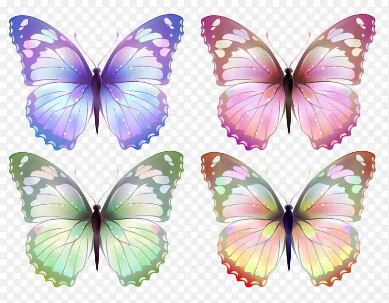 蝴蝶Greta oto桌面壁纸夹艺术-粉红蝴蝶