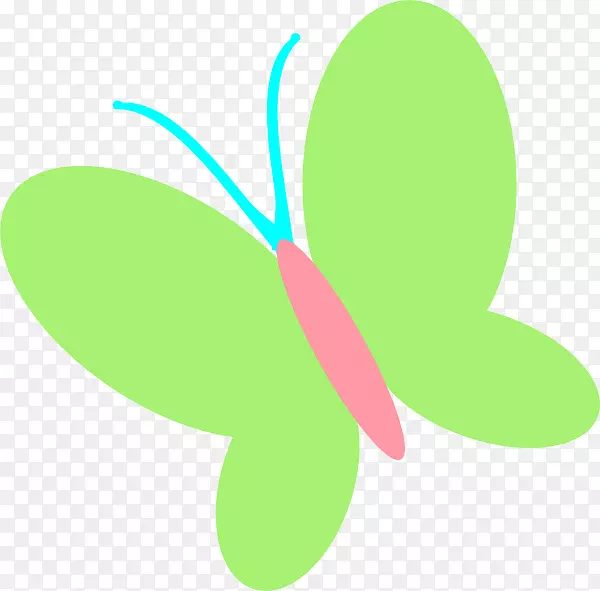 蝴蝶绿粉色剪贴画-粉红色蝴蝶