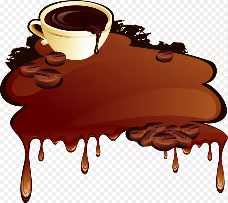 咖啡豆食品-巧克力飞溅