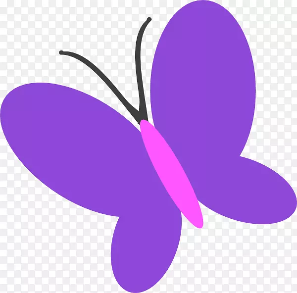 紫色剪贴画的蝴蝶色调-粉红色蝴蝶