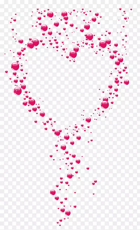 心脏泡泡夹艺术-粉红色心脏