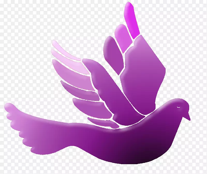 紫丁香紫罗兰剪贴画-鸽子
