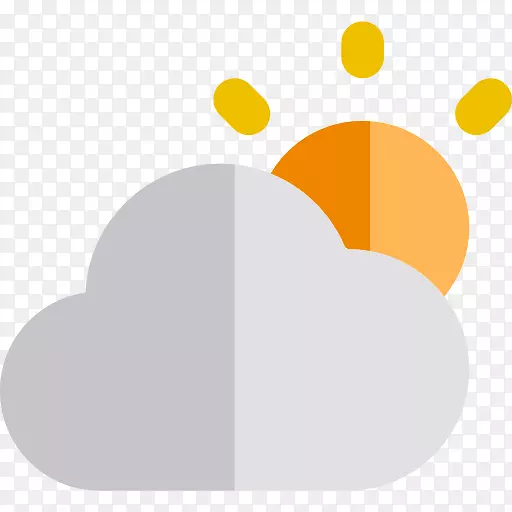 云计算机图标天气气象学-多云