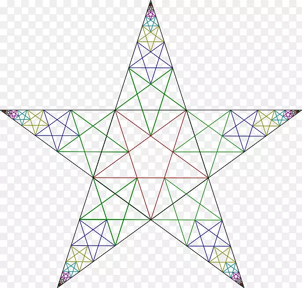 五角星五格形符号神圣几何.薄