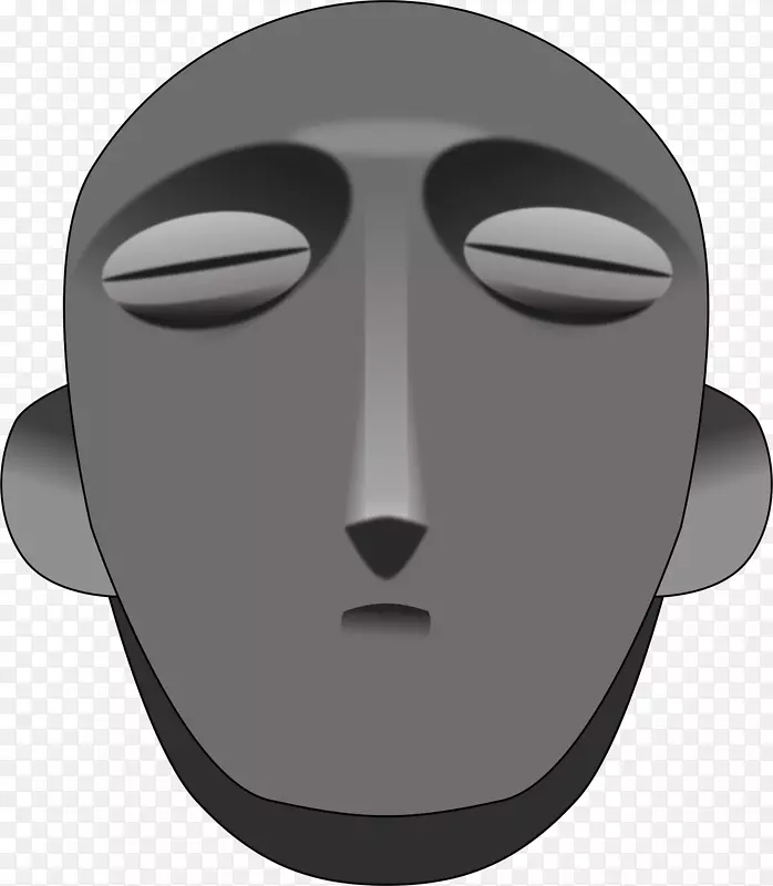 传统非洲面具面对电脑图标剪辑艺术面具