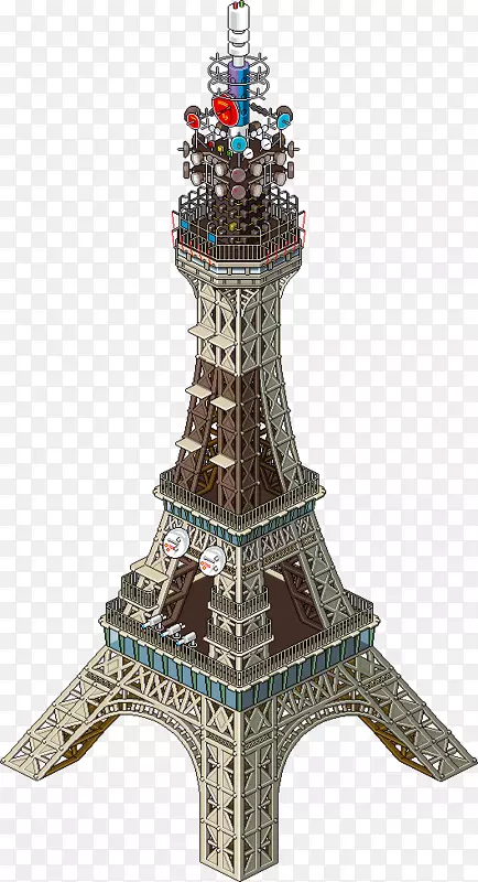 埃菲尔铁塔Eboy像素艺术-巴黎