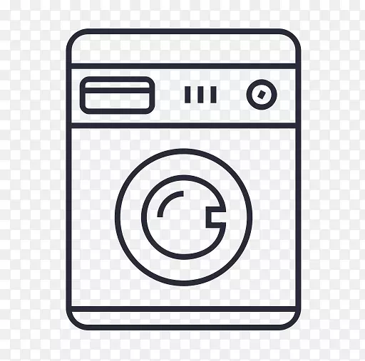 洗衣机、洗衣符号、烘干机、计算机图标.清洗