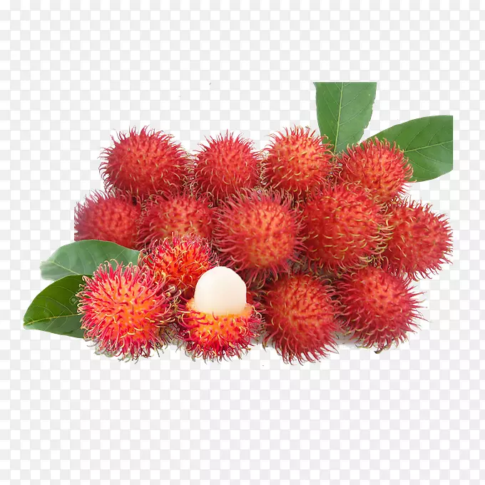 红毛丹热带水果食品菠萝-龙果