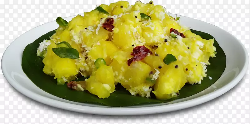 喀拉拉邦街头食品比亚尼素食-木薯