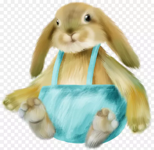 复活节兔子，家庭兔，乡村兔和小金鞋-水彩画兔子