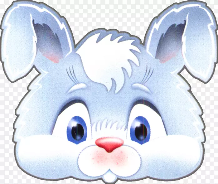 面具兔服装万圣节嘉年华-水彩画兔