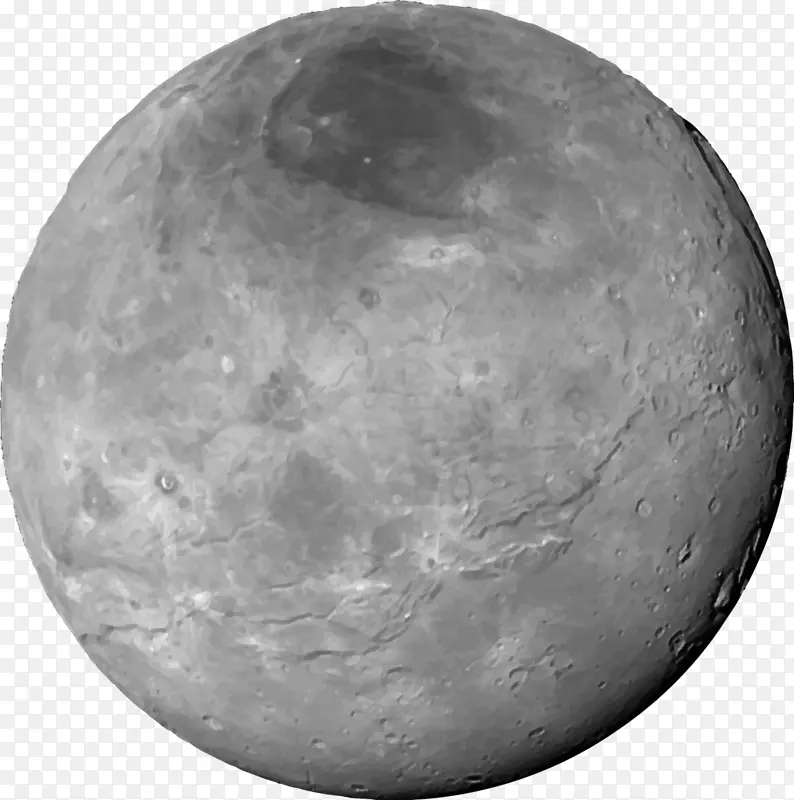 新地平线夏龙冥王星自然卫星剪贴画-冥王星