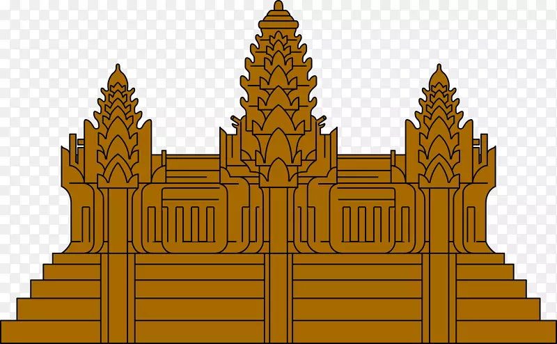 吴哥窟印度教庙宇剪贴画-柬埔寨