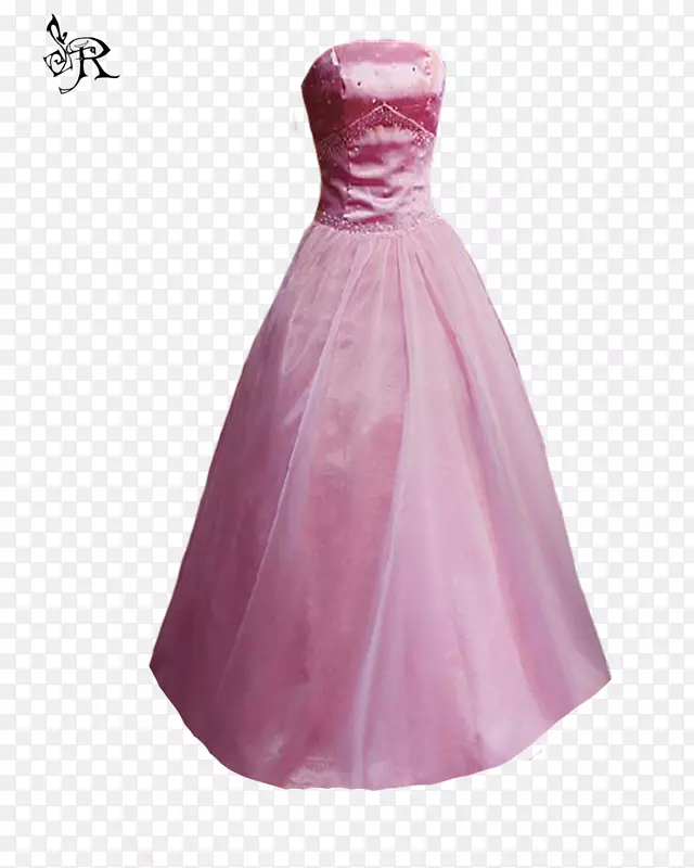 婚纱粉红色礼服正式礼服