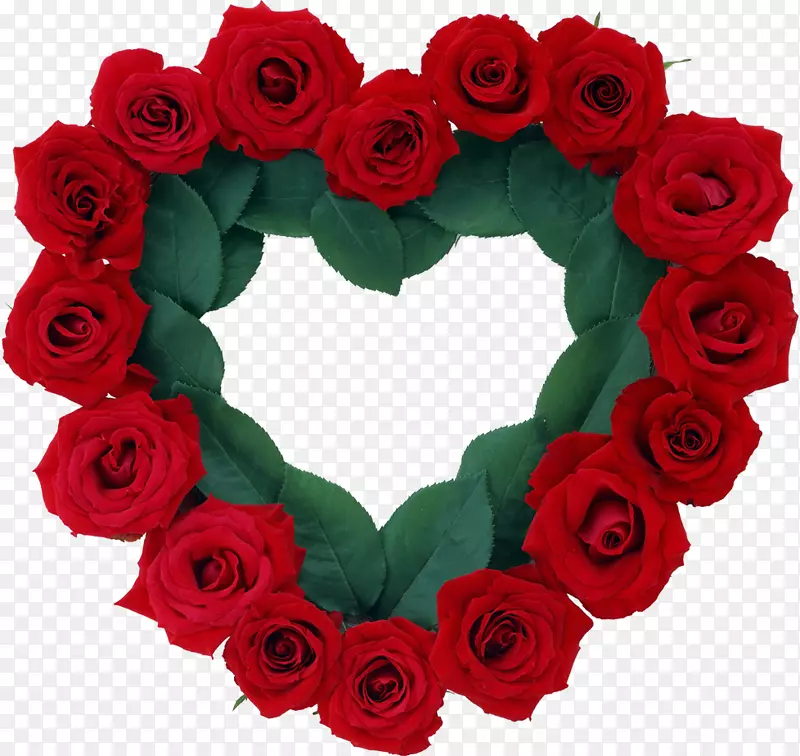 玫瑰花环桌面壁纸情人节心花