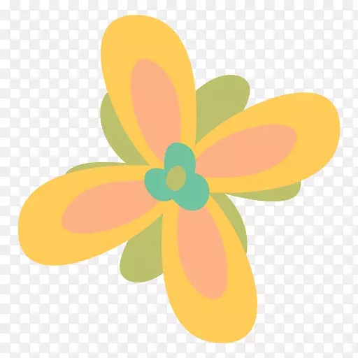 花卉剪贴画-花黄色