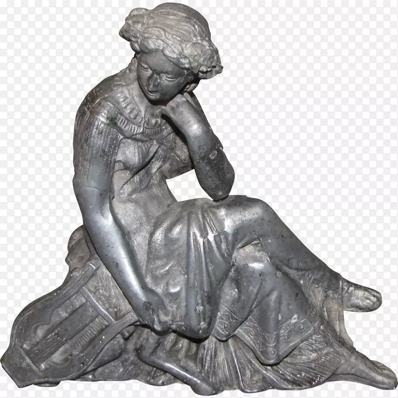 思想家青铜雕塑女神像
