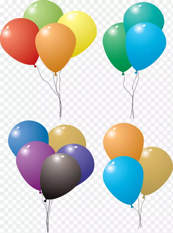 玩具气球摄影彩色生日气球