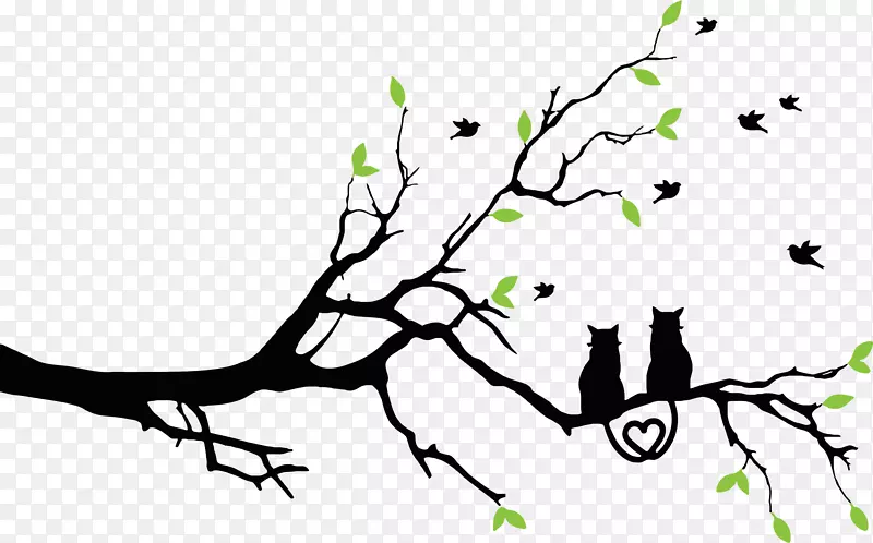 猫树夹艺术-爱情鸟