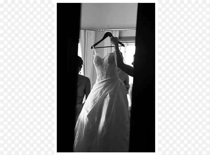 黑白单色摄影礼服-婚礼旗帜