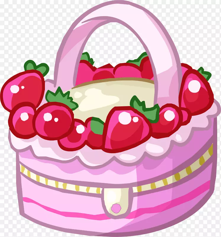 俱乐部企鹅娱乐公司草莓奶油蛋糕剪贴画草莓蛋糕