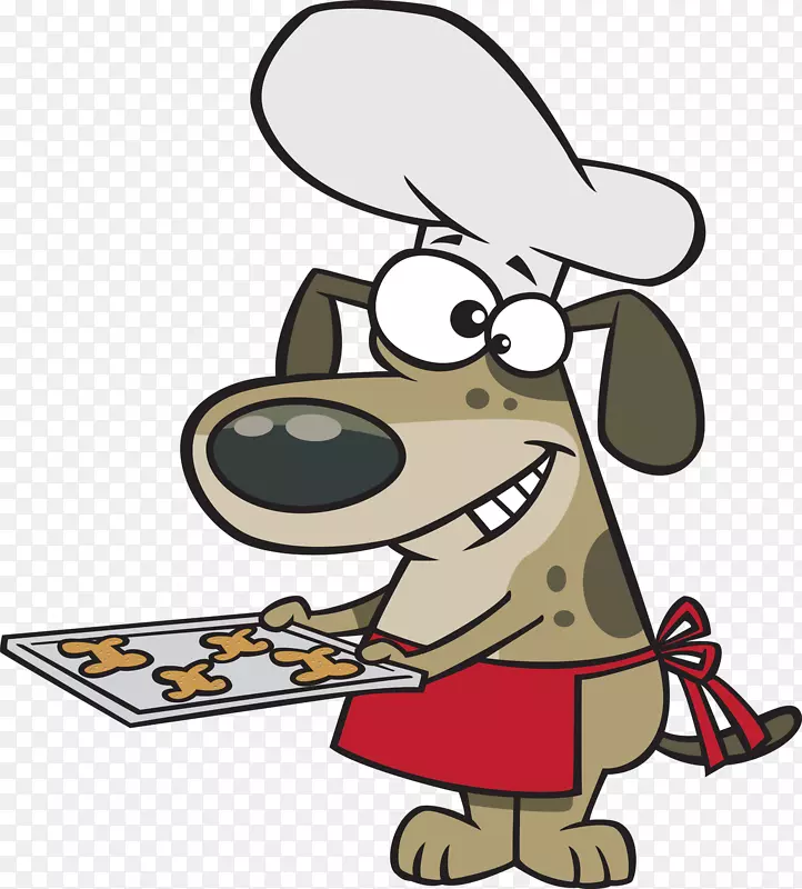斗牛犬小狗饼干卡通剪贴画