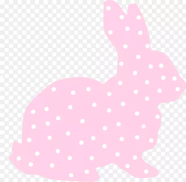 复活节兔子荷兰兔圆点剪贴画-波尔卡点