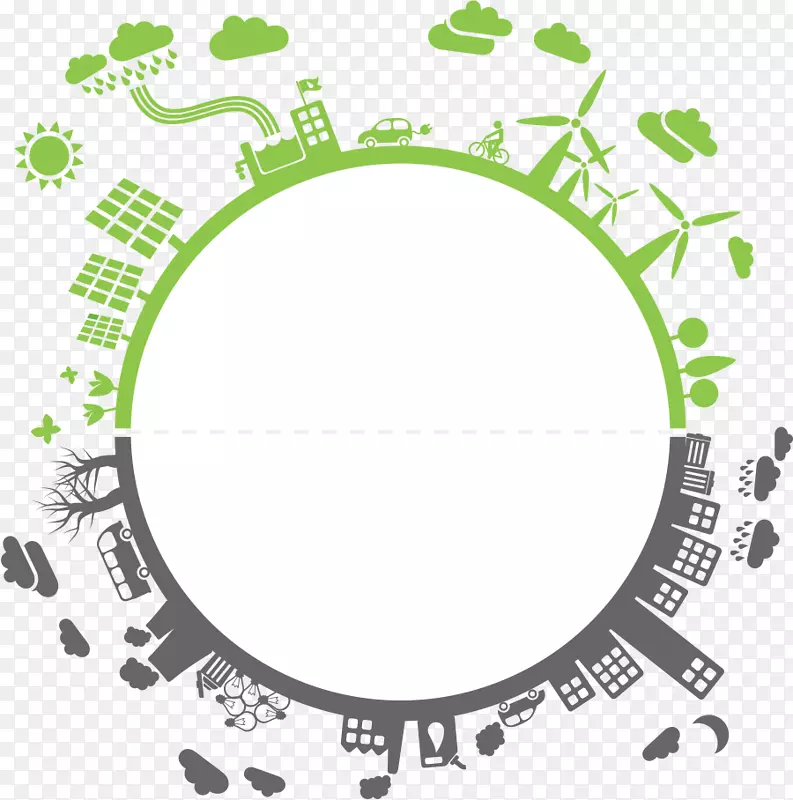 工业智能城市自动化可持续性商业-自然环境