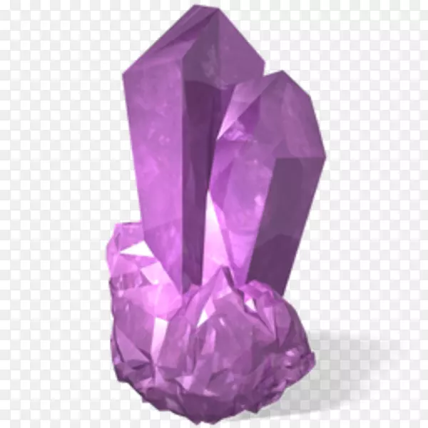 电脑图标水晶宝石石英紫水晶