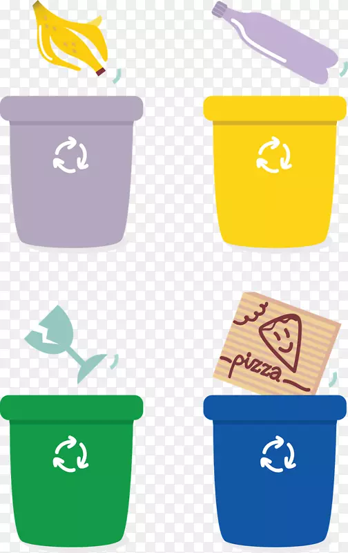 垃圾桶和废纸篮，废物分类，回收箱，回收站