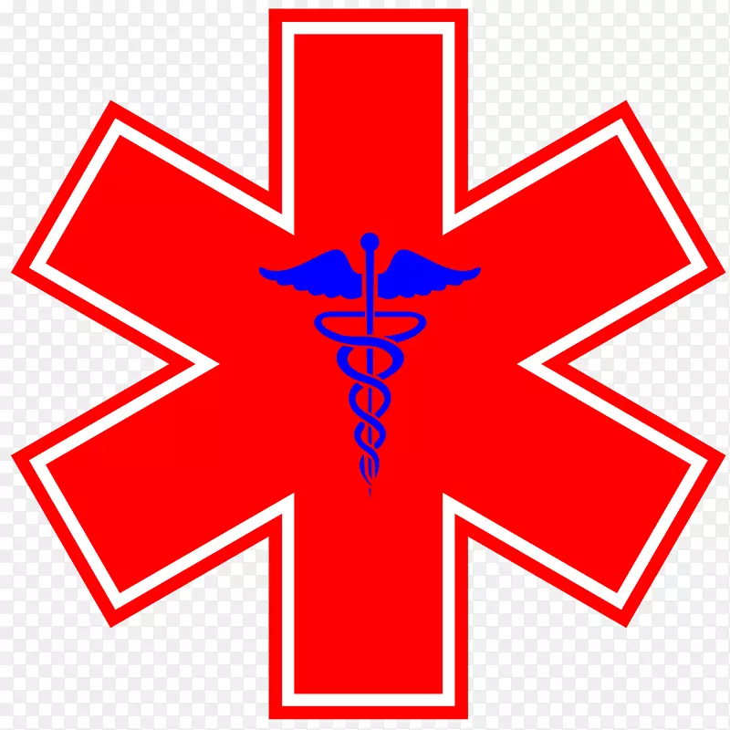 生命之星紧急医疗服务标记紧急医疗技术员-红星