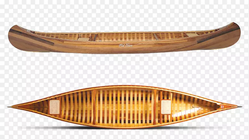 古镇独木舟加拿大卡诺皮艇木船和帆布桨